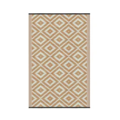 Outdoor Teppich KALUA 180 x 120 cm beige/weiss