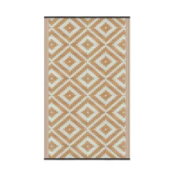 Outdoor Teppich KALUA 150 x 90 cm beige/weiss