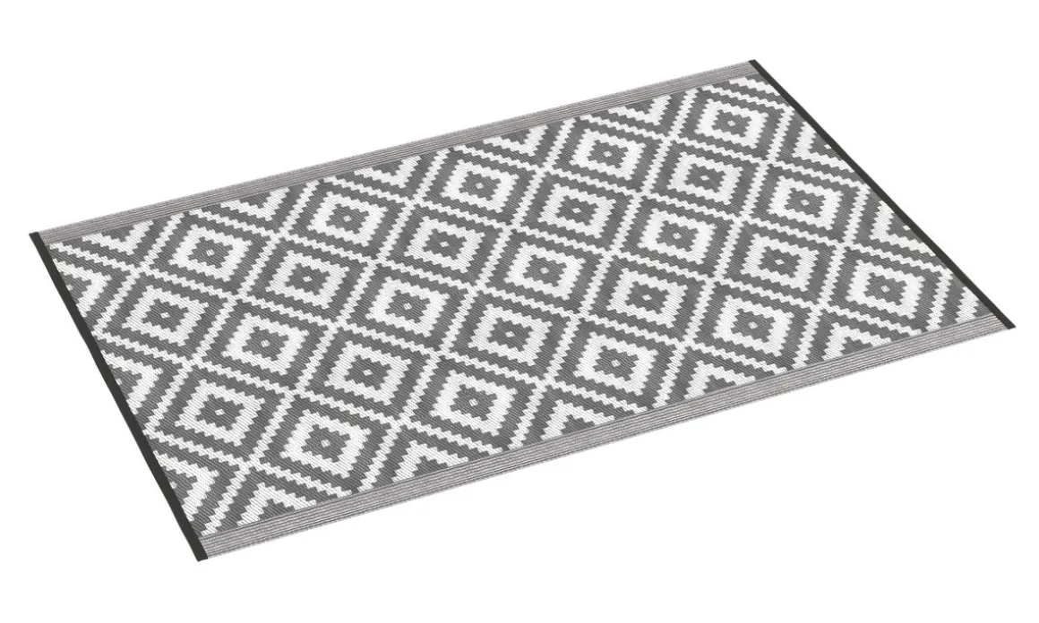 Outdoor Teppich KALUA 270 x 180 cm grau/weiss