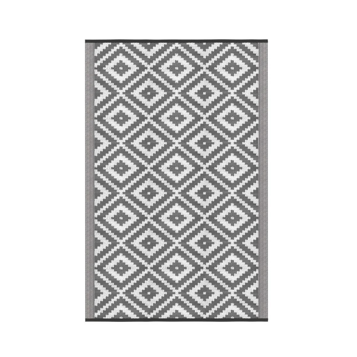Outdoor Teppich KALUA 270 x 180 cm grau/weiss