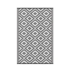 Outdoor Teppich KALUA 240 x 150 cm grau/weiss