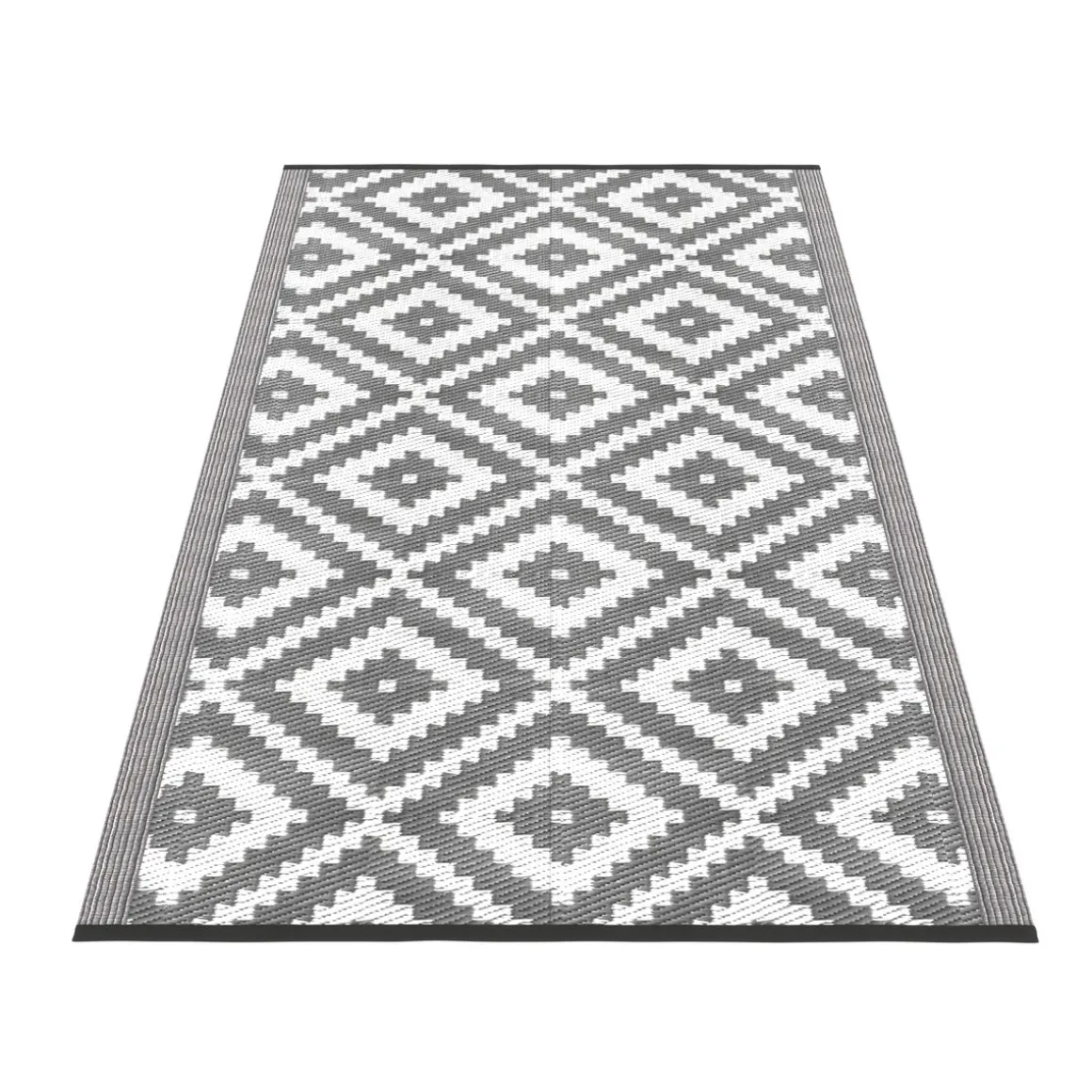 Outdoor Teppich KALUA 150 x 90 cm grau/weiss | GONSER.CH