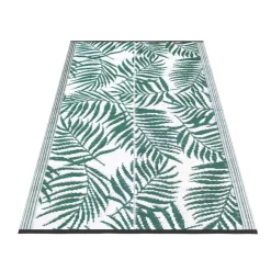Outdoor Teppich TROPIC 150 x 90 cm grün/weiss