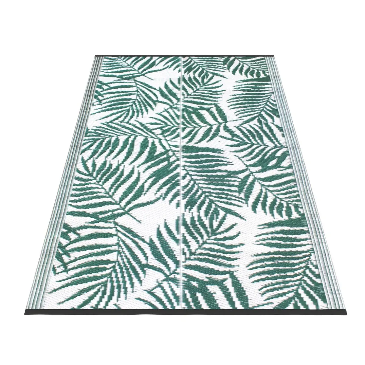 Outdoor Teppich TROPIC 150 x 90 cm grün/weiss