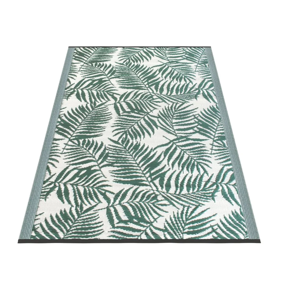 Outdoor Teppich TROPIC 240 x 150 cm grün/weiss