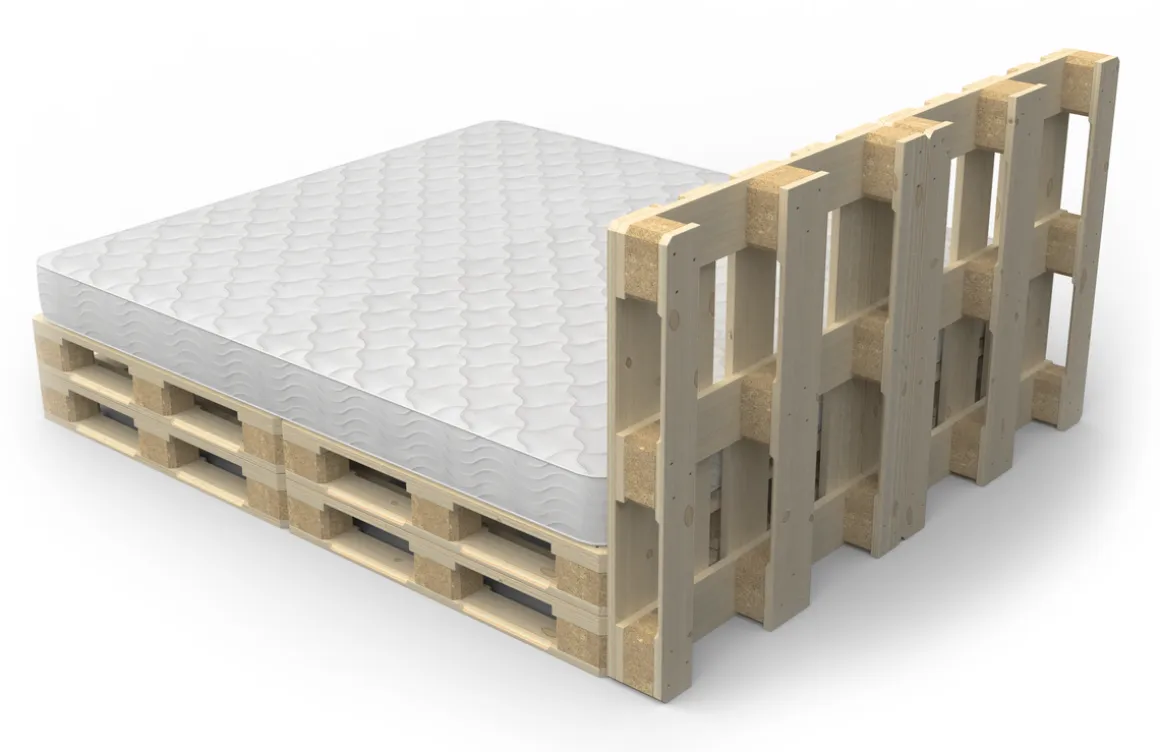 Palettenbett 180 x 200 cm Komplett-Set