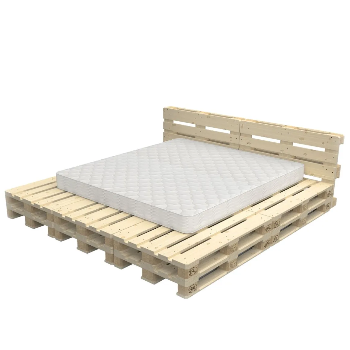 Palettenbett 240 x 240 cm Komplett-Set