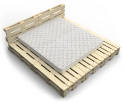 Palettenbett 240 x 240 cm Komplett-Set