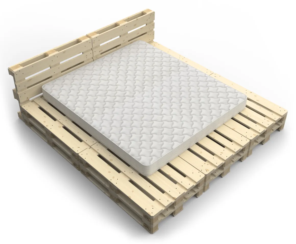 Palettenbett 240 x 240 cm Komplett-Set