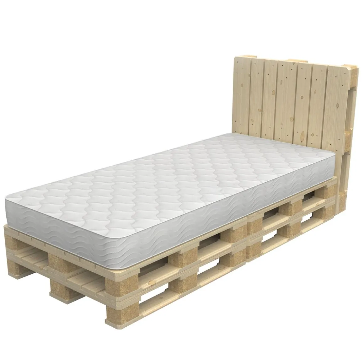 Palettenbett 90 x 200 cm Komplett-Set