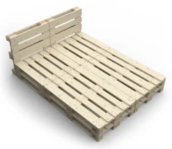 Palettenbett 160 x 200 cm mit Kopfteil