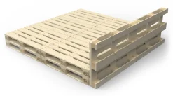 Palettenbett 240 x 240 cm mit Kopfteil