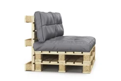Palettenkissen Set 3-teilig anthrazit