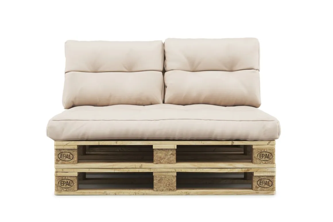 Palettenkissen Set 3-teilig beige