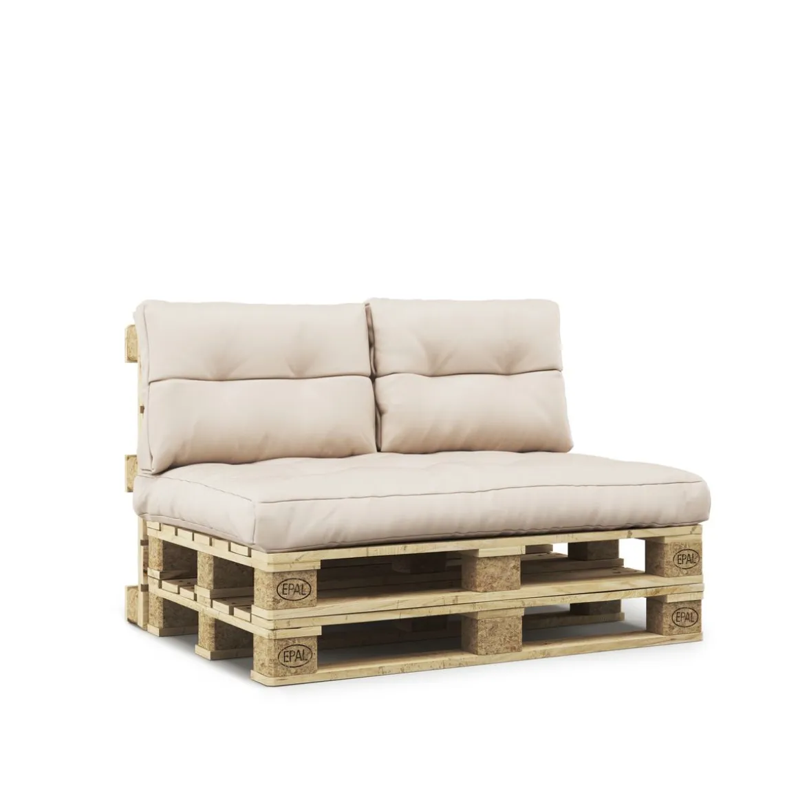 Palettenkissen Set 3-teilig beige