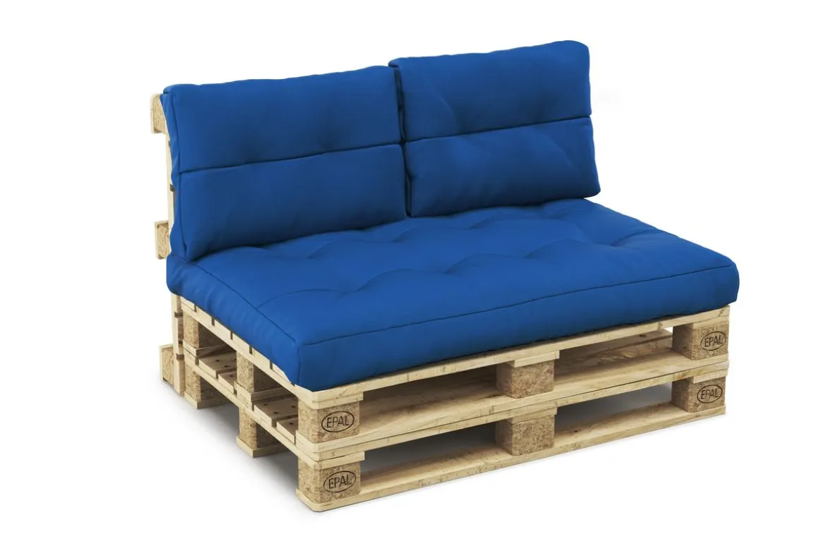 Palettenkissen Set 3-teilig blau