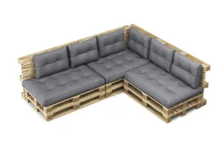Palettenlounge ASCONA inkl. Kissen anthrazit