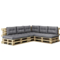Palettenlounge ASCONA inkl. Kissen anthrazit