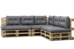 Palettenlounge ASCONA inkl. Kissen anthrazit
