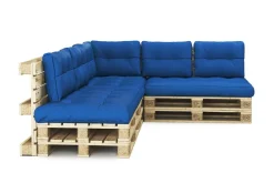 Palettenlounge ASCONA inkl. Kissen blau
