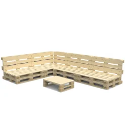 Palettenlounge BIASCA inkl. Tisch