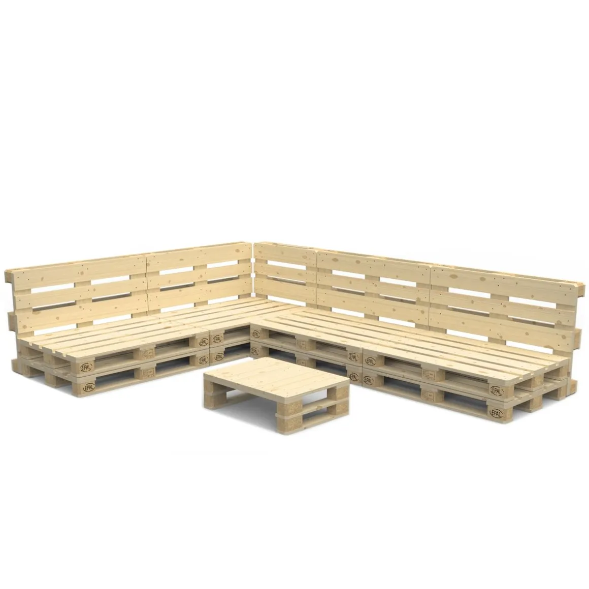 Palettenlounge BIASCA inkl. Tisch