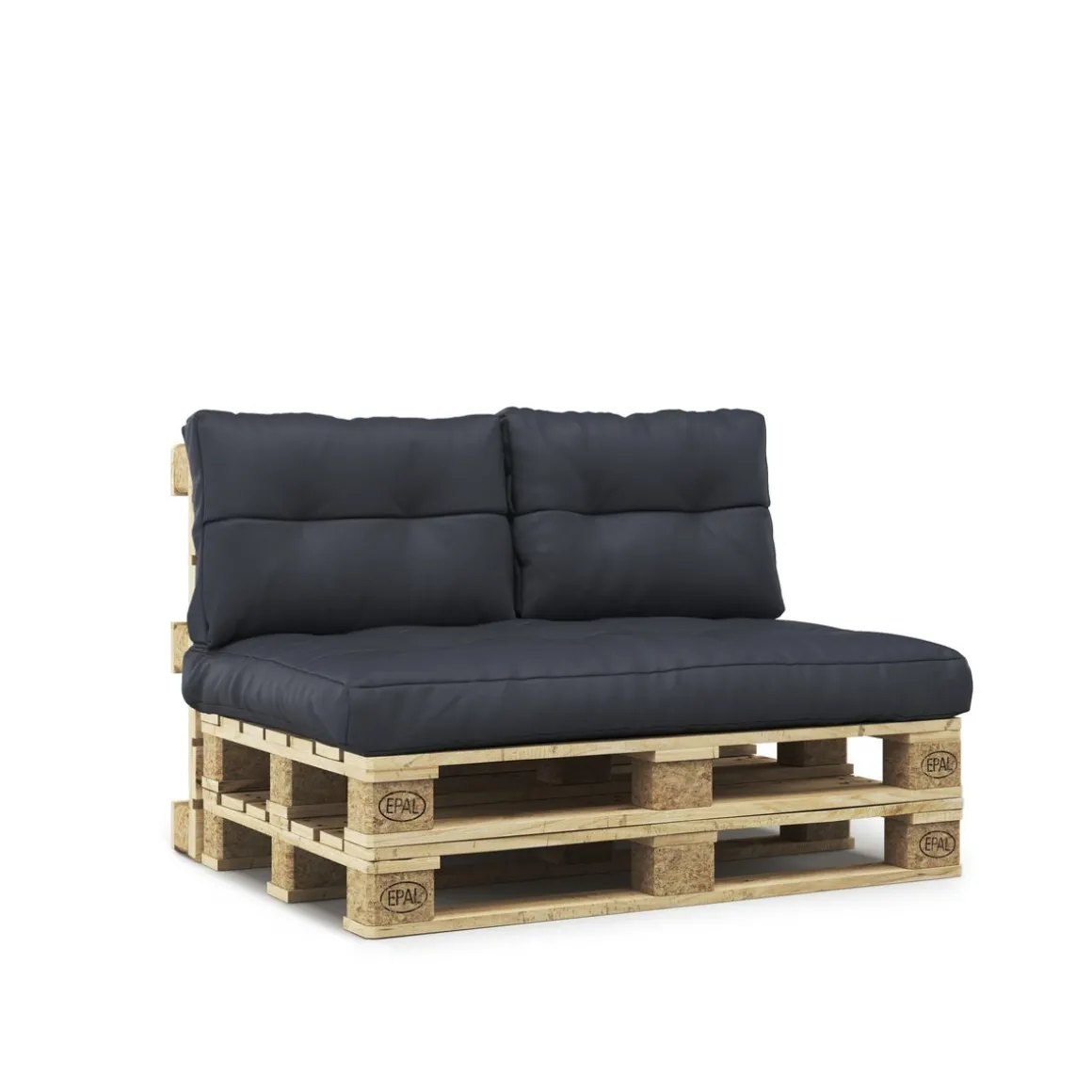 Palettenlounge MELIDE inkl. Kissen schwarz