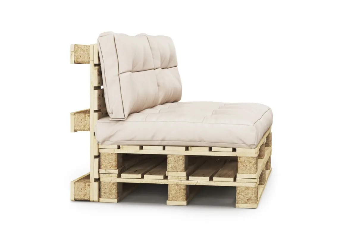 Palettenlounge MELIDE inkl. Kissen beige