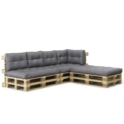 Palettenlounge TENERO inkl. Kissen anthrazit