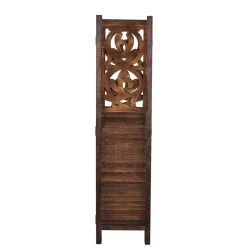 Paravent Ornamente 160 x 170 cm braun