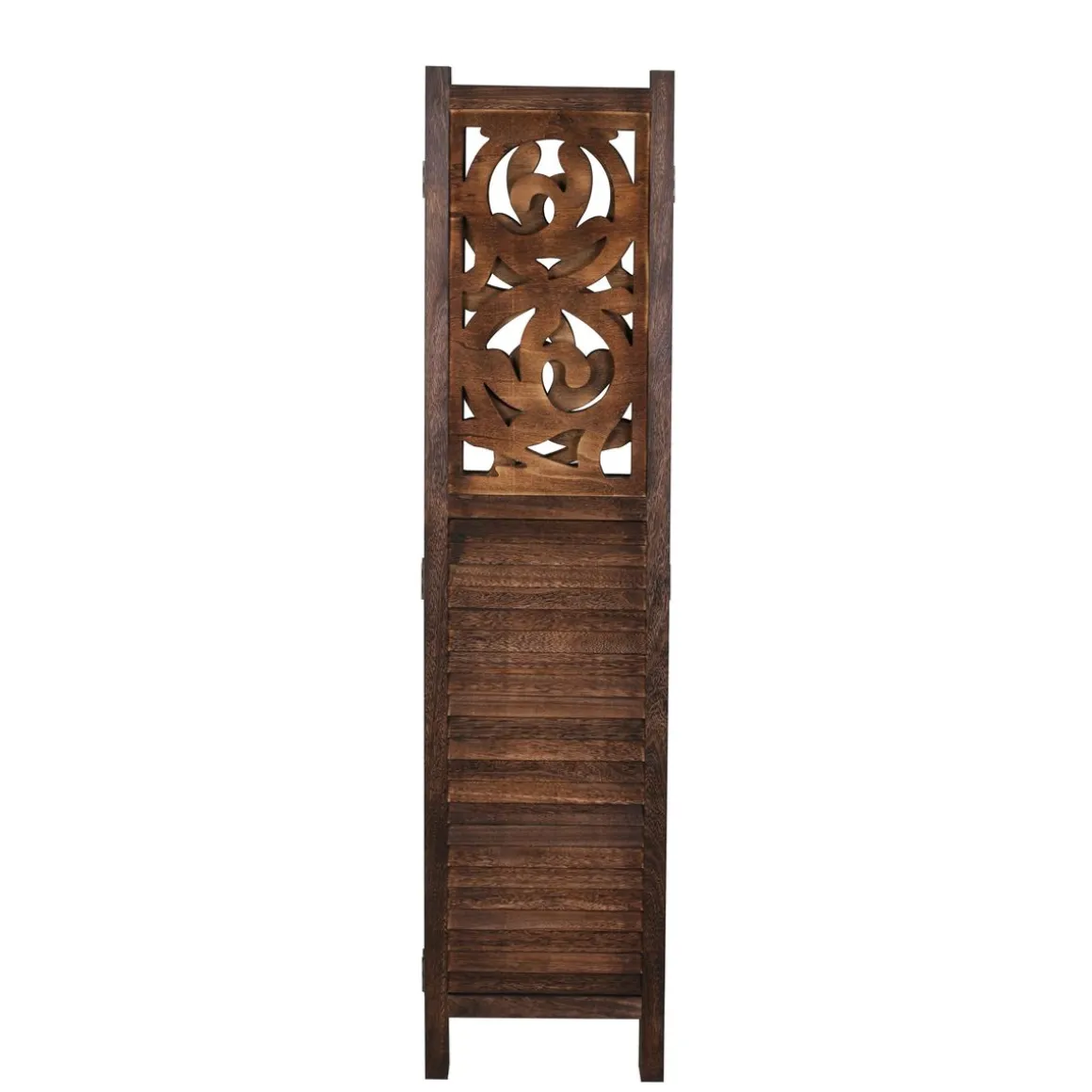 Paravent Ornamente 160 x 170 cm braun