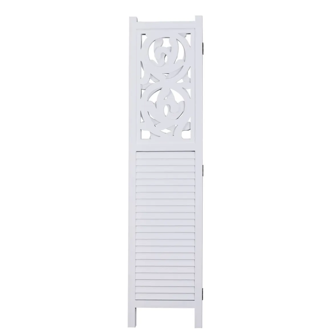 Paravent Ornamente 160 x 170 cm weiss