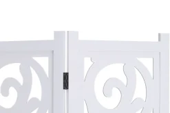 Paravent Ornamente 160 x 170 cm weiss