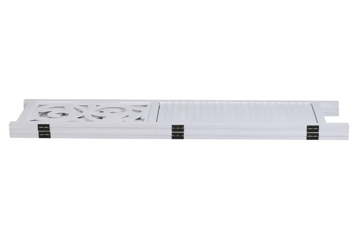 Paravent Ornamente 160 x 170 cm weiss