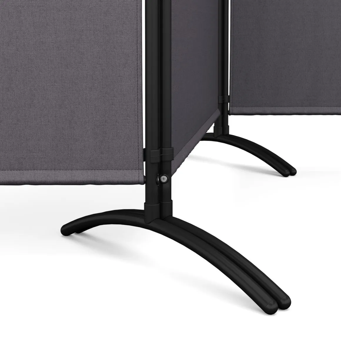 Paravent 3-teilig 255 x 180 cm anthrazit