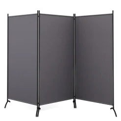 Paravent 3-teilig 255 x 180 cm anthrazit