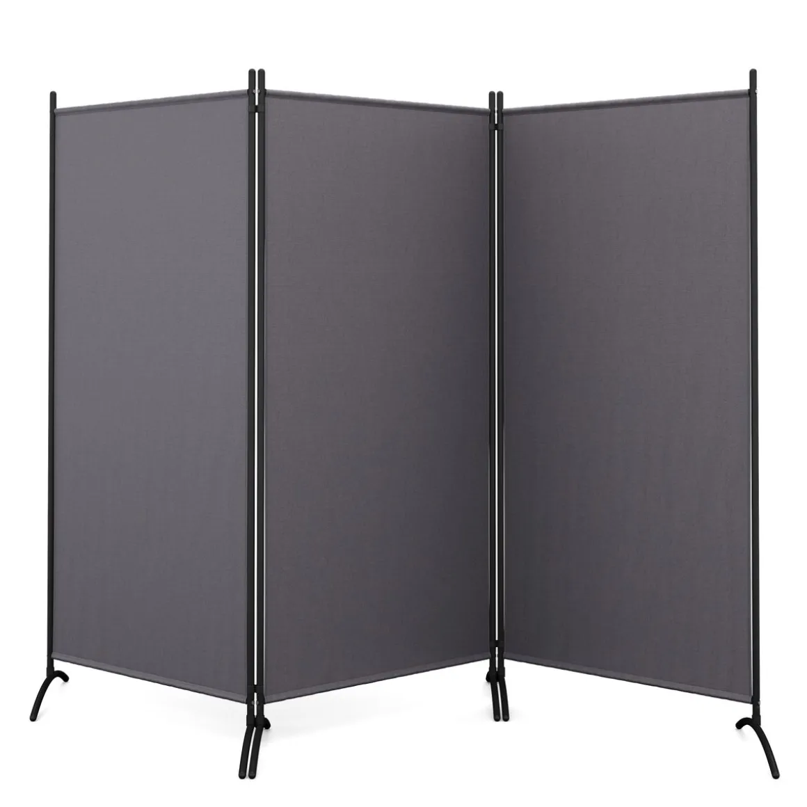 Paravent 3-teilig 255 x 180 cm anthrazit