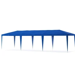 Partyzelt MARIS 9 x 3 m blau inkl. 8 Seitenwände