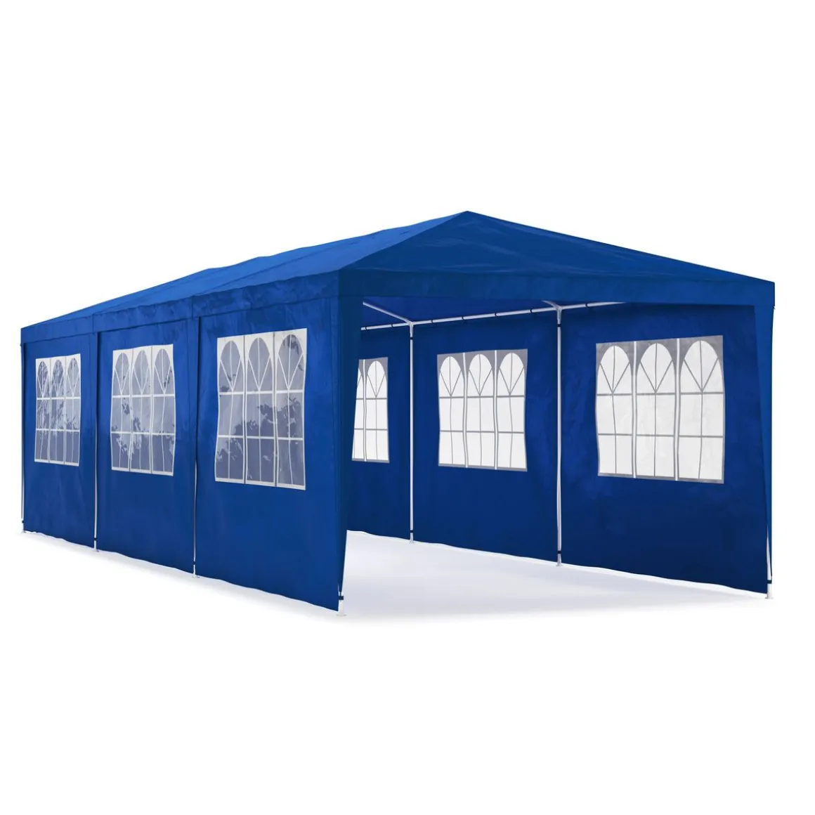 Partyzelt MARIS 9 x 3 m blau inkl. 8 Seitenwände