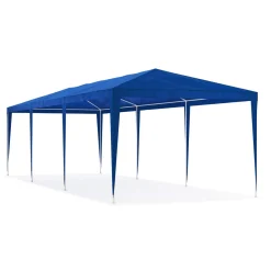 Partyzelt MARIS 9 x 3 m blau inkl. 8 Seitenwände