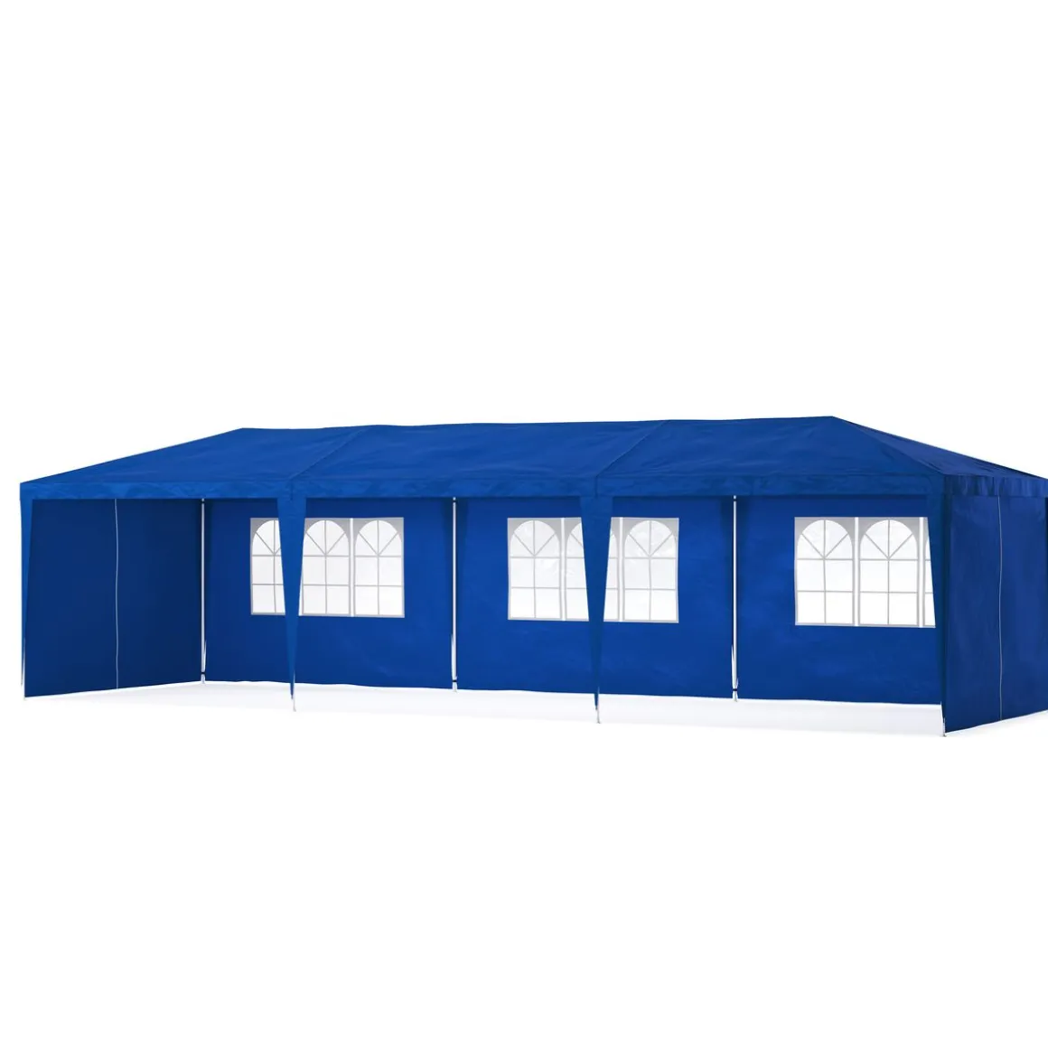 Partyzelt MARIS 9 x 3 m blau inkl. 8 Seitenwände