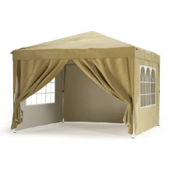Partyzelt RAKO 3 x 3 m beige inkl. 4 Seitenwände