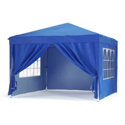 Partyzelt RAKO 3 x 3 m blau inkl. 4 Seitenwände