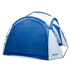 Pavillon LED KAYLA 3.5 x 3.5 m transparent/blau
