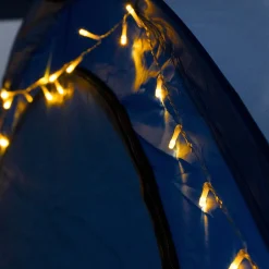 Pavillon LED KAYLA 3.5 x 3.5 m transparent/blau