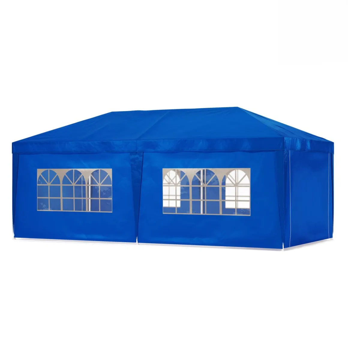 Pavillon LINU 6 x 3 m blau inkl. 6 Seitenwände