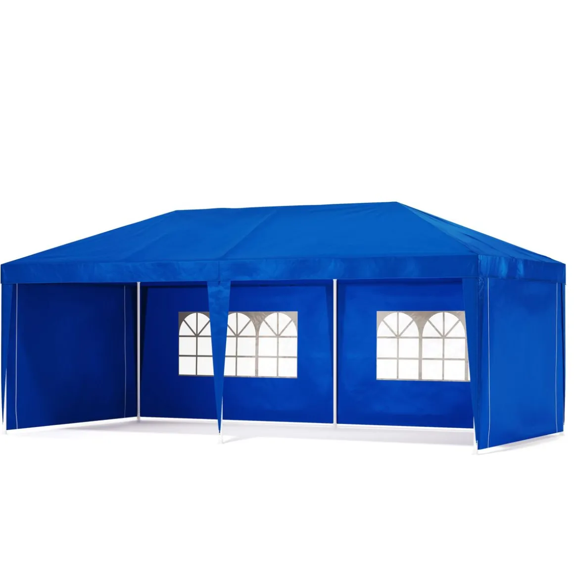 Pavillon LINU 6 x 3 m blau inkl. 6 Seitenwände