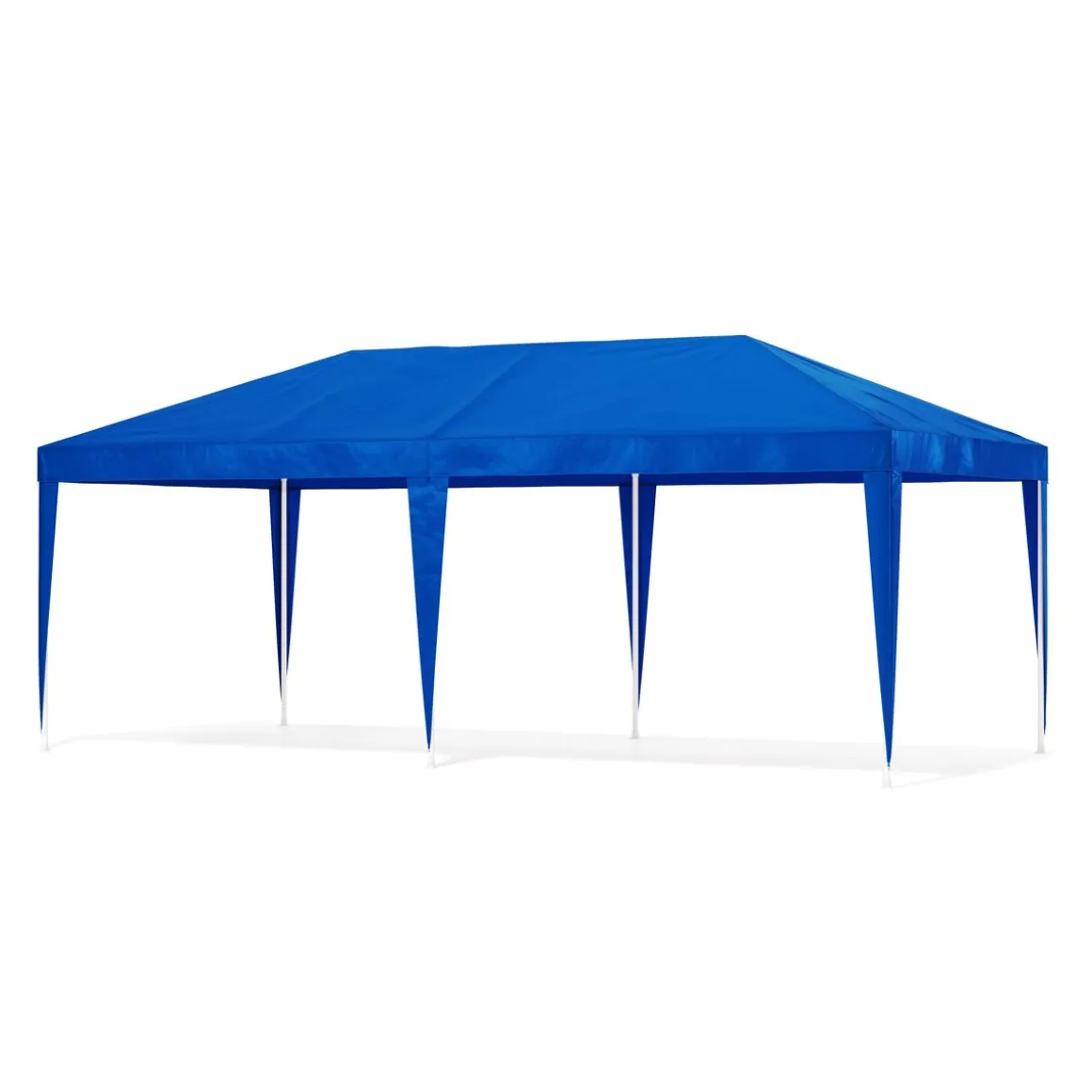 Pavillon LINU 6 x 3 m blau inkl. 6 Seitenwände