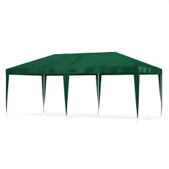 Pavillon LINU 6 x 3 m grün inkl. 6 Seitenwände