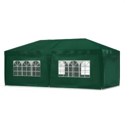 Pavillon LINU 6 x 3 m grün inkl. 6 Seitenwände